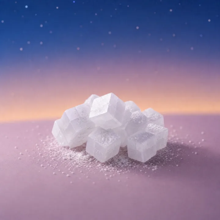 Magnesium Glycinate ingredient visual with mineral crystals for nervous system relaxation support