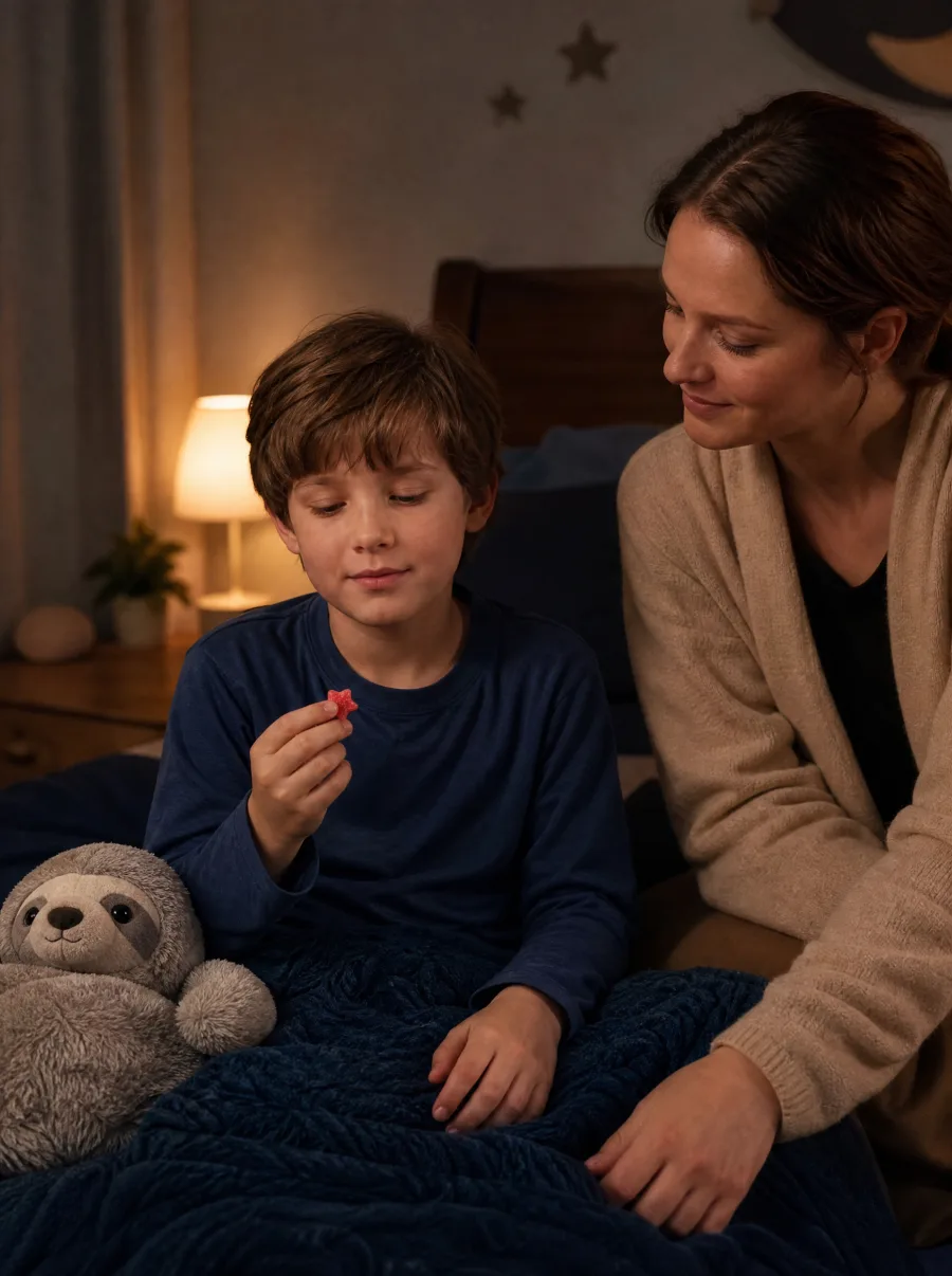 Adult with bedtime dread starting a gentle predictable bedtime routine